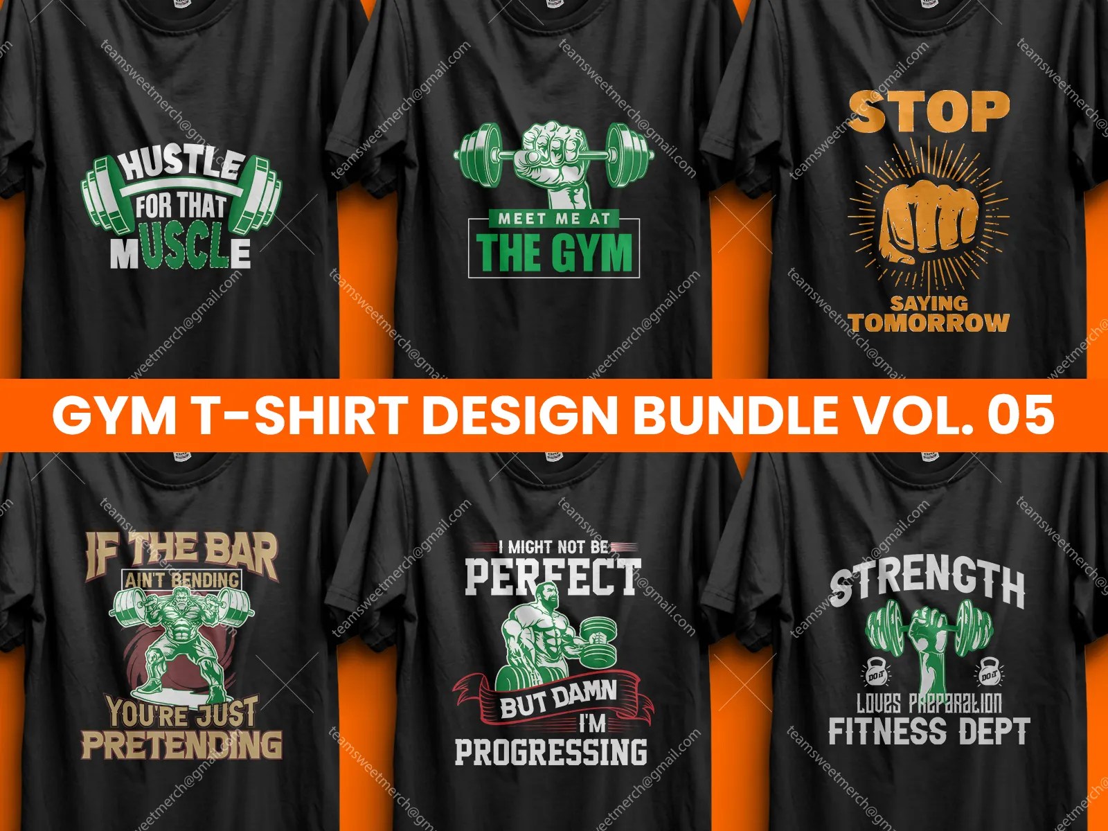 Merch by Amazon Best Selling Trendy Gym TShirt Design Bundle by Abir Sarkar on Dribbble