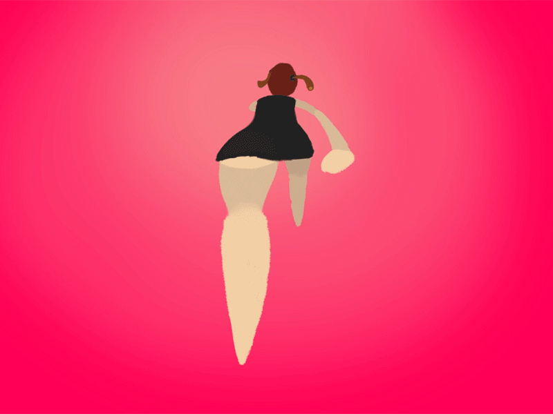 Girl Walking Away Gif