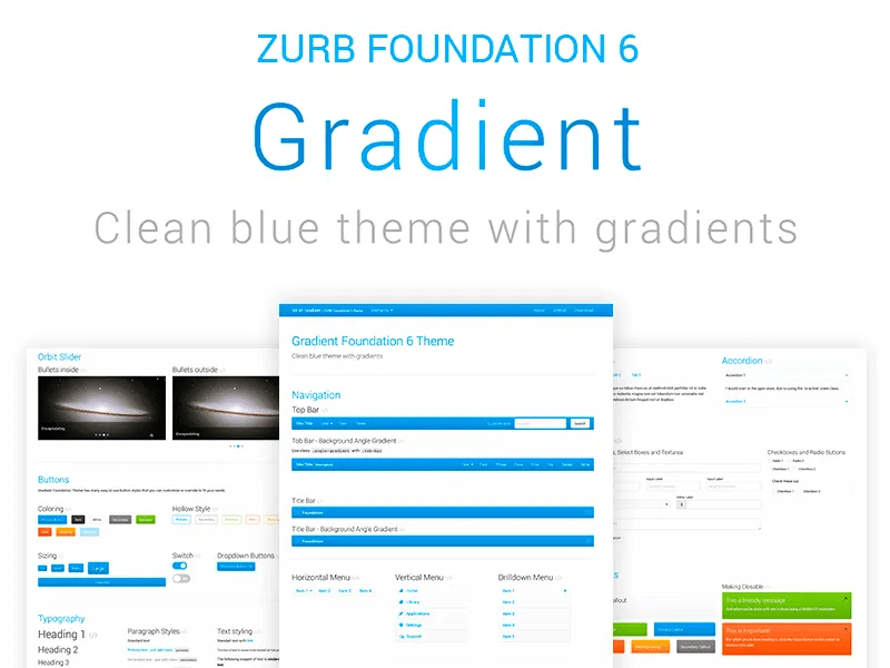 Gradient ZURB Foundation Theme by OUTLΛNE on Dribbble