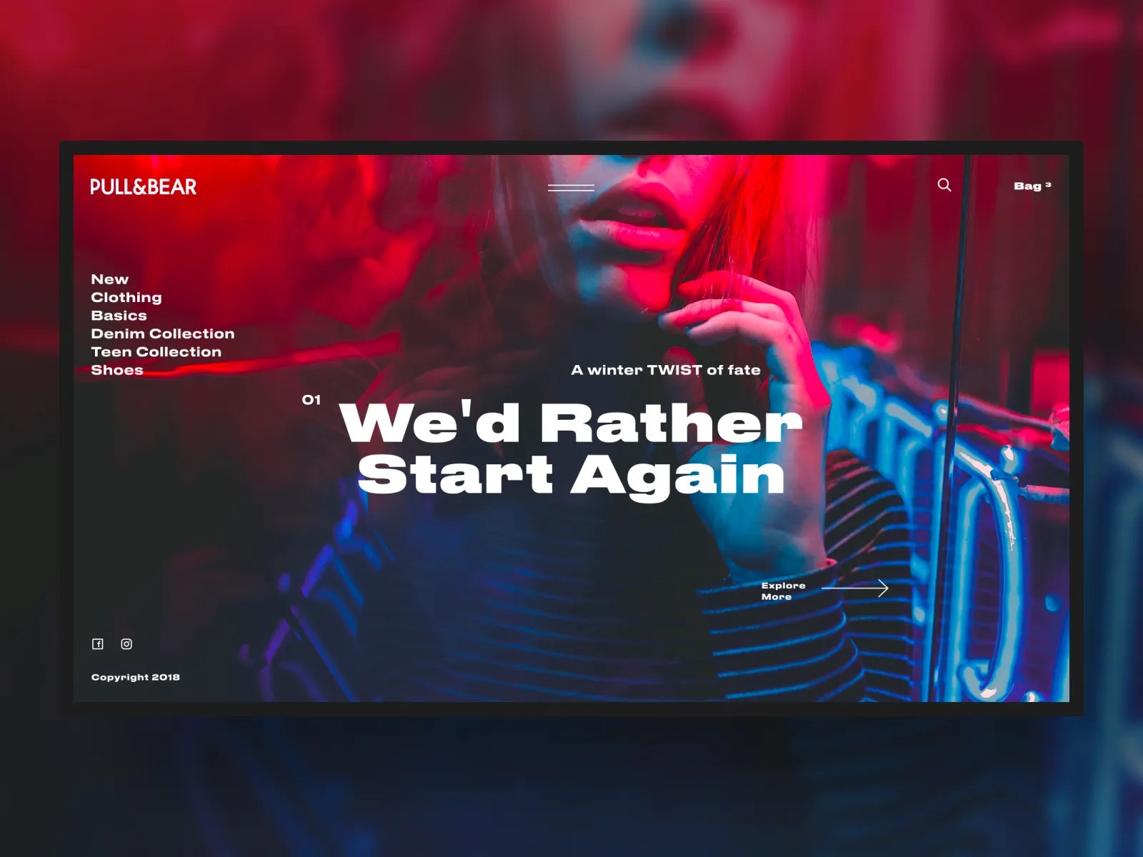 Pull&Bearsite by Alexandr Kotelevets on Dribbble