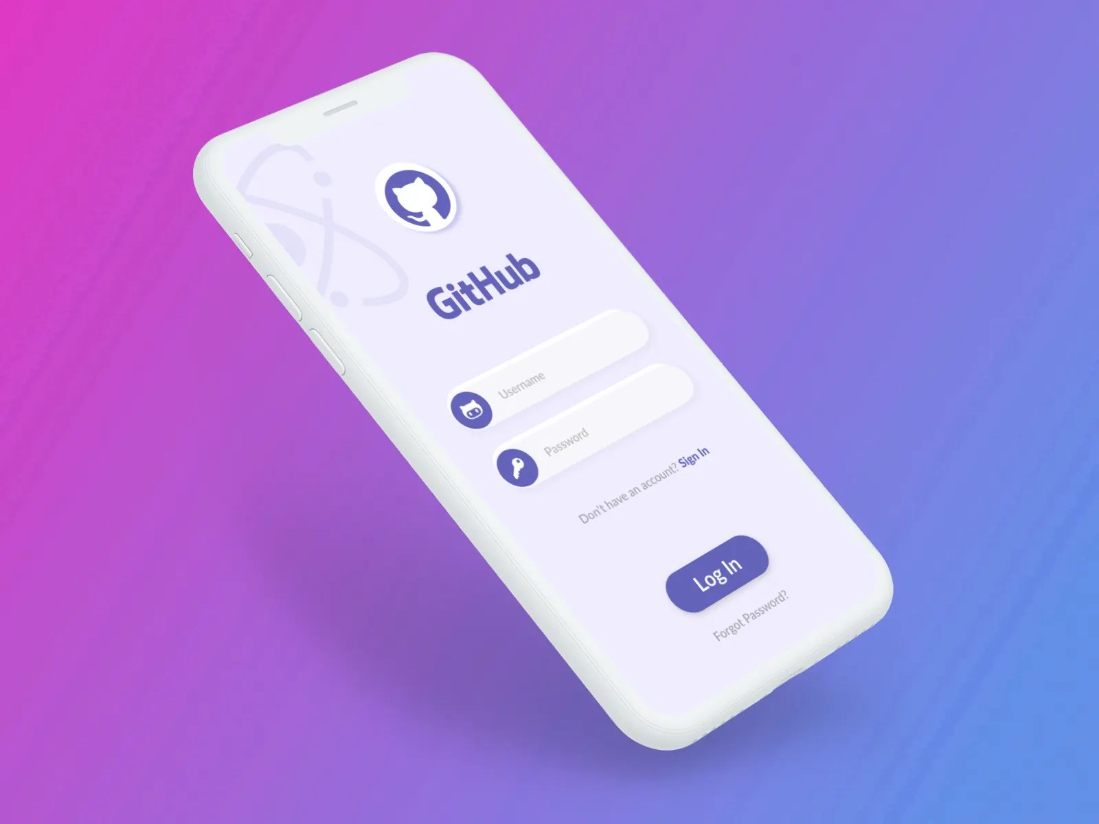 Github App Login Screen UI Design by Manda Prsnt on Dribbble