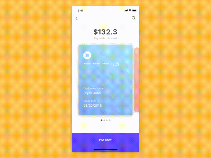 Credit Card Selection Animation by Lynn He on Dribbble