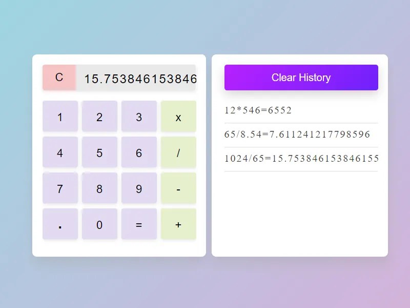 Javascript Calculator by Krupesh Anadkat on Dribbble