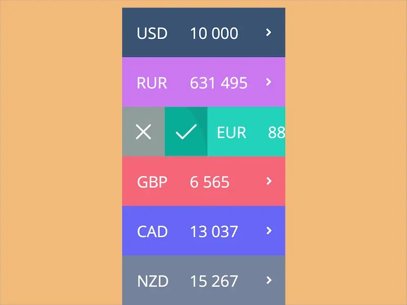 100 Days of Travel UI 37 Currency Converter by Kelly Dern on Dribbble