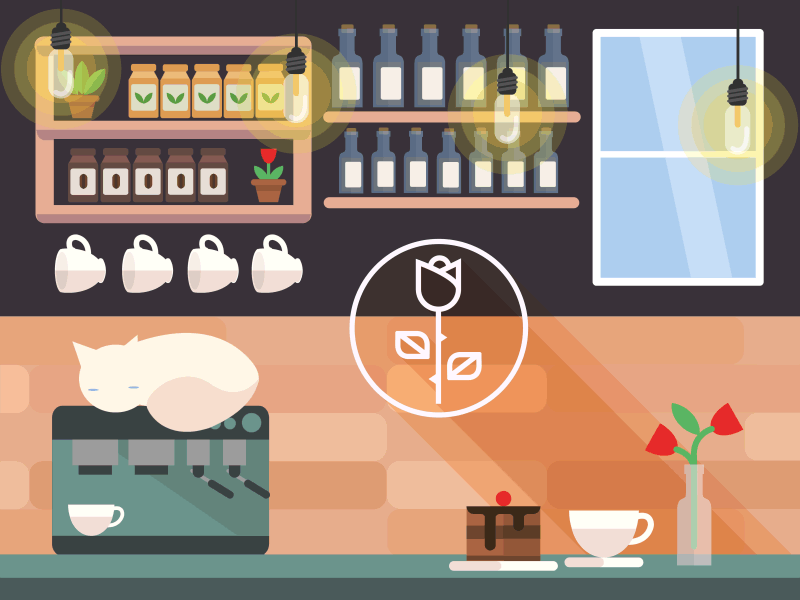 Coffee Shop Inside by Wendy on Dribbble