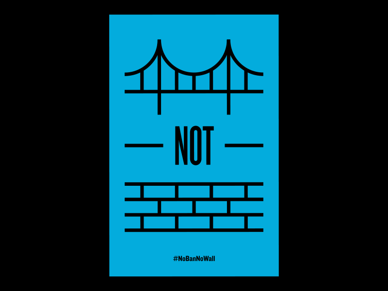 No Ban No Wall Rally Posters by Dan Zhou on Dribbble
