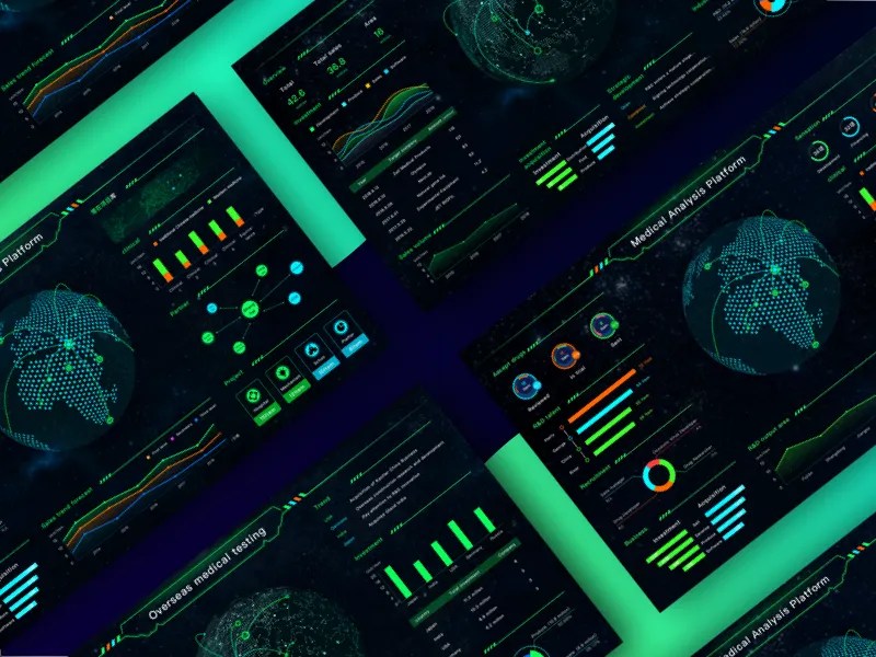 Data visualization interface design 2 by Ning xiao dong for AGT on Dribbble