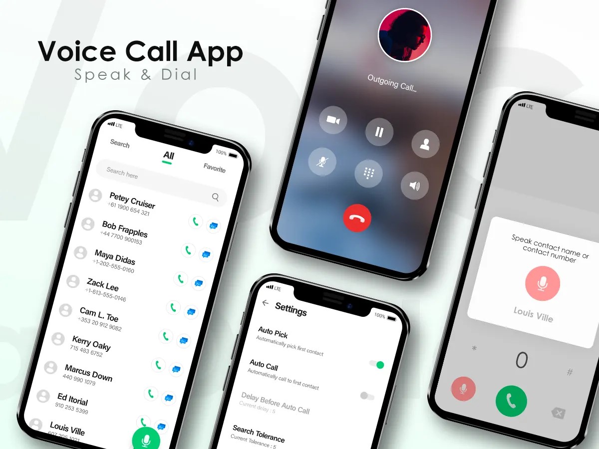 Voice Call App by LVadhvana on Dribbble