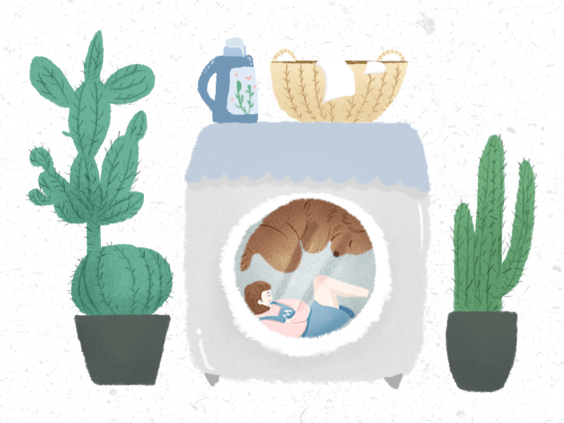 Washing machine small world by Alisa on Dribbble