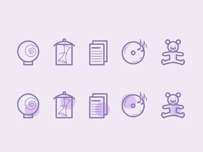 Memory symbols by Cherry Ye on Dribbble