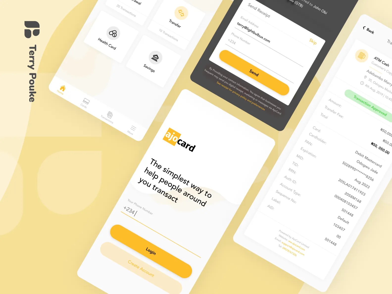 Ajocard Agent Banking by Terry Pouke on Dribbble