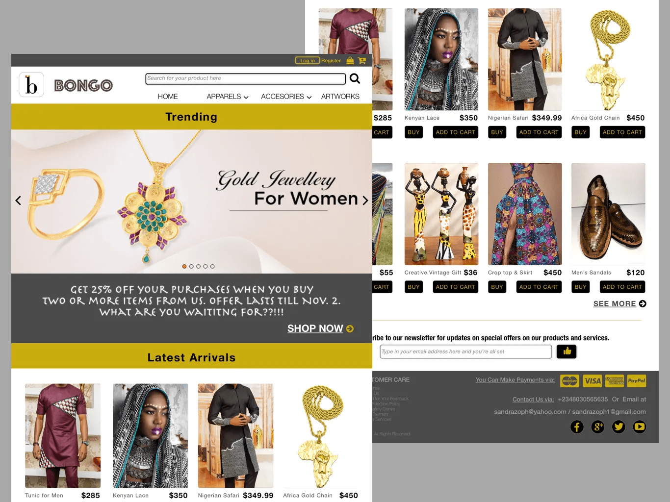 Bongo Stores Landing Page by Sandra Ekpechi on Dribbble