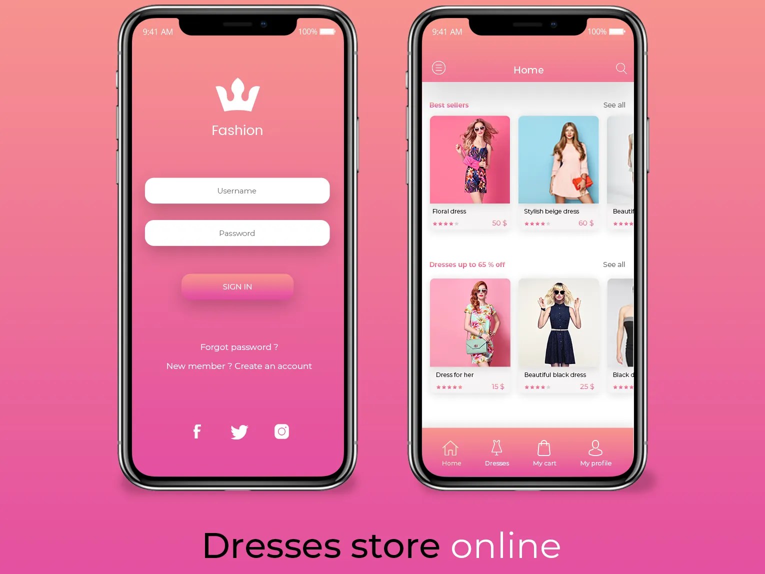 Dress shop mobile application by Sedki tl on Dribbble