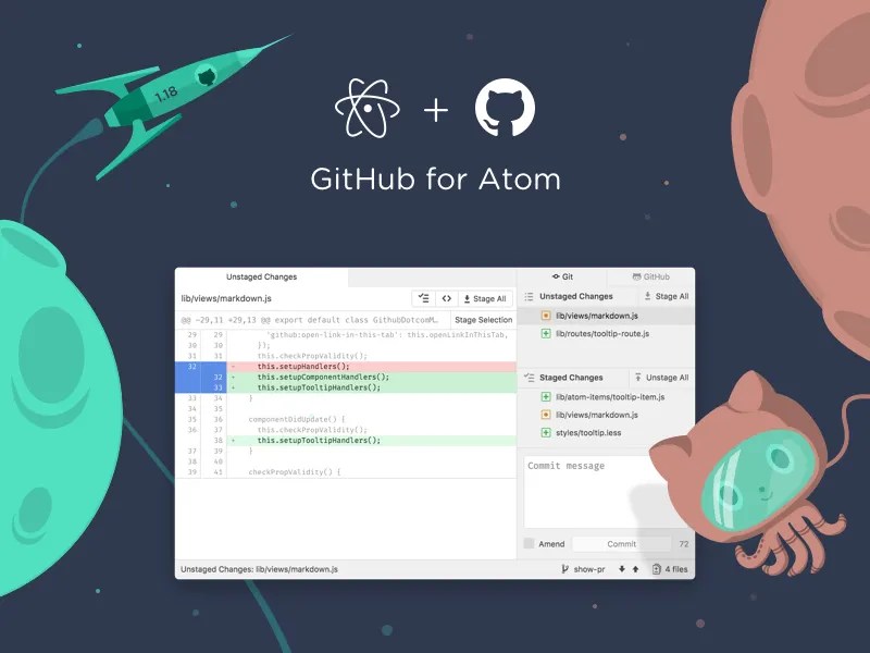 Github For Atom By Simurai For Github On Dribbble