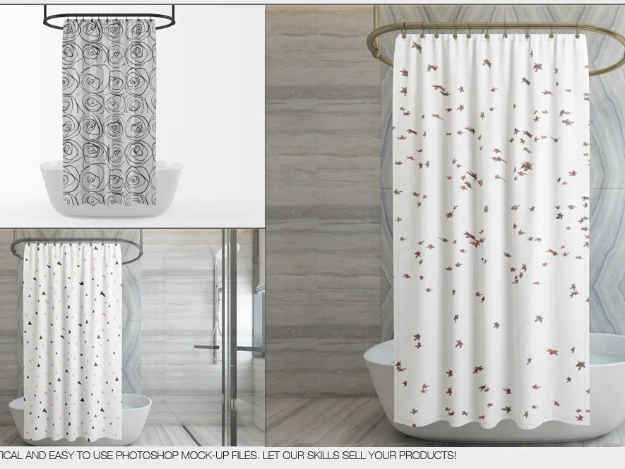 Shower Curtain Mockup Pack by Alexander on Dribbble