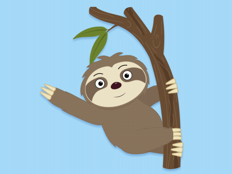 Hello from Little Sloth by Lidia Parfirova on Dribbble