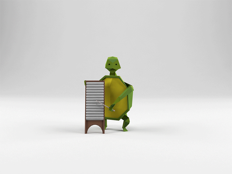 Tim the Washboard playing Turtle by Jeremiah Shaw on Dribbble