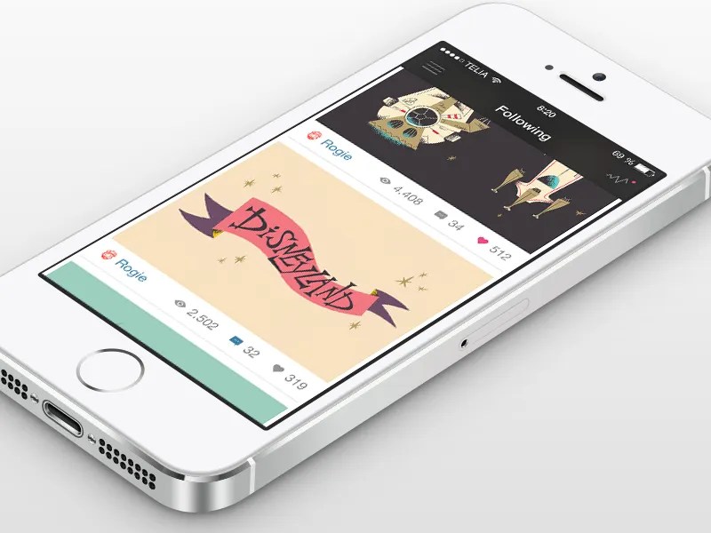 Dribbble App iOS7 by Henrik on Dribbble