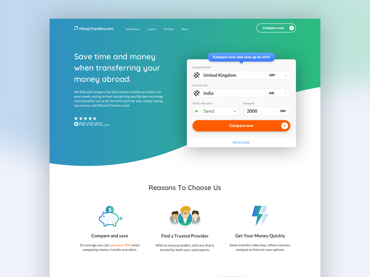 Money Transfer website UI by JClifton Design on Dribbble