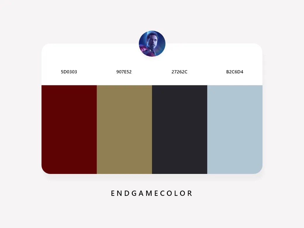 Iron Man Color Palette ENDGAME by Hatthaya Norasing on Dribbble