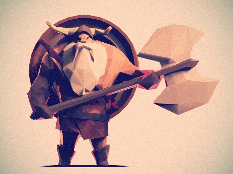 Low Poly Viking by Jona Dinges on Dribbble