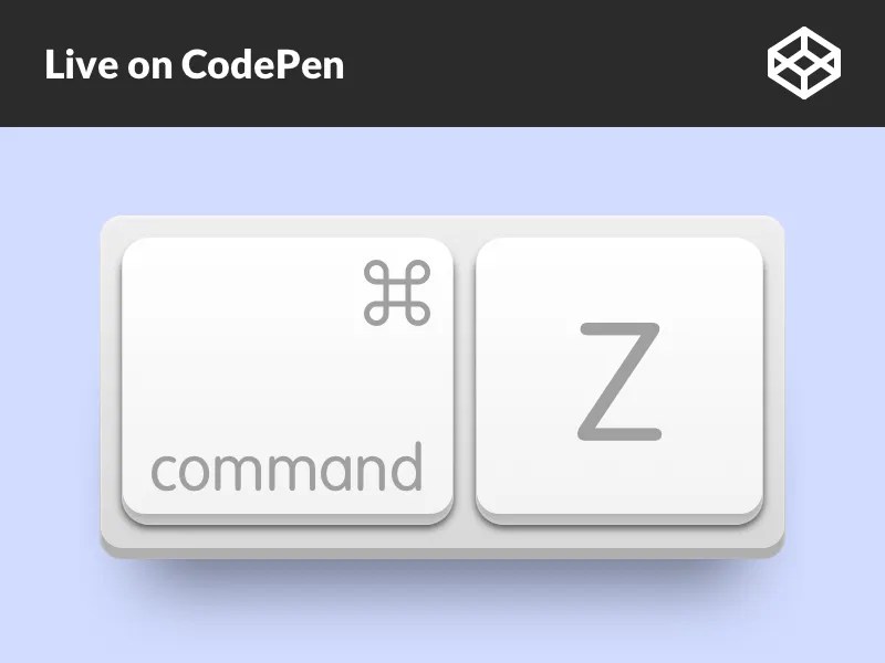 Undo Keyboard (CodePen) by tdarb on Dribbble