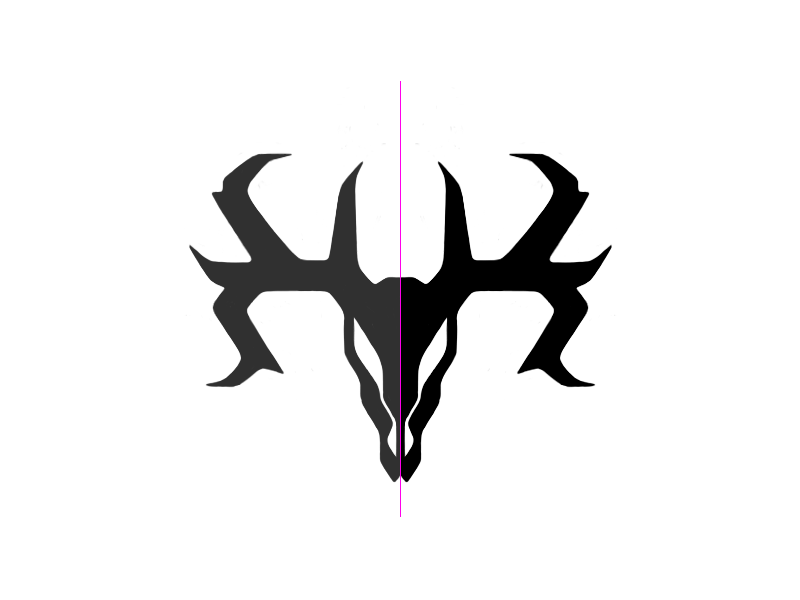 Deer Antler Skull Logo