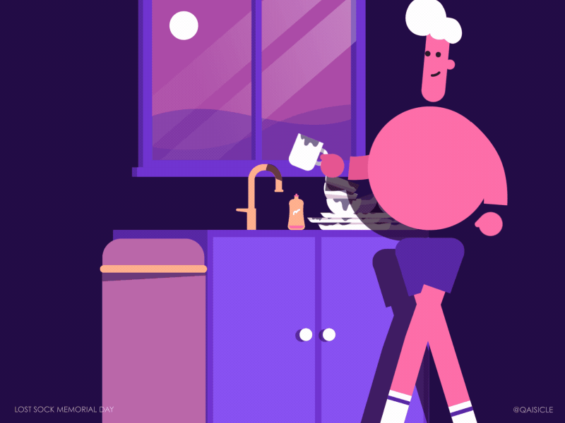 No Dirty Dishes Day by Qais Sarhan on Dribbble