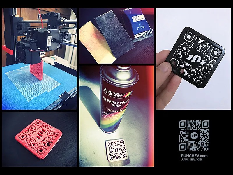 Qr Code 3D Print Business Card by PUNCHev Group on Dribbble