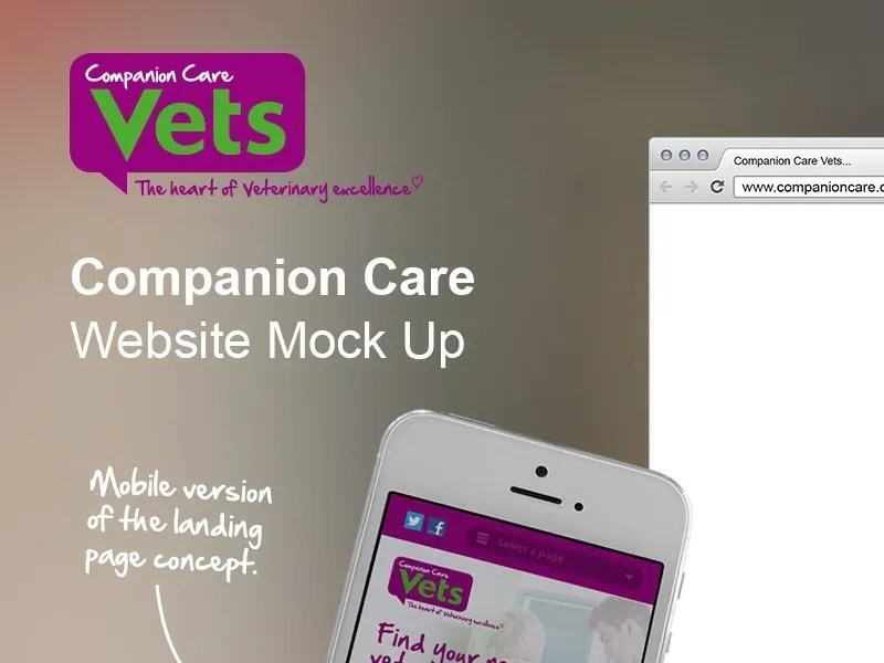 Companion Care Vets Mock Up by Tom Thorley on Dribbble