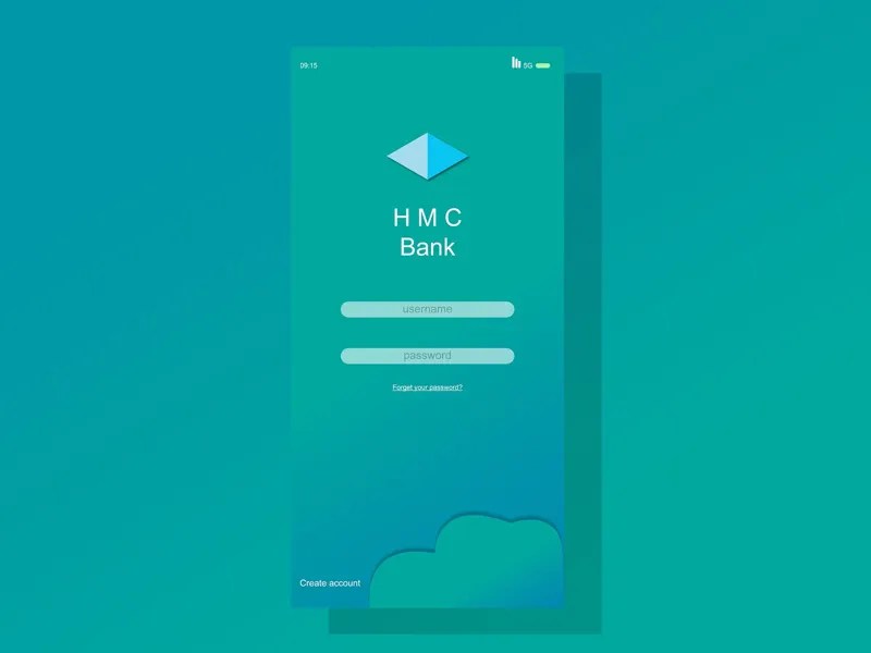 Bank login design by Madhu Raj on Dribbble