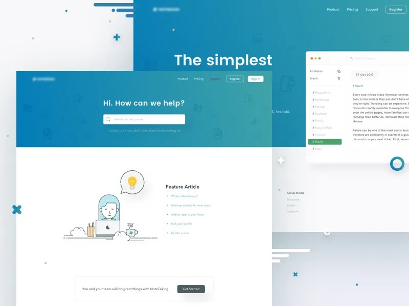 Home & Support Page by Jajang Irawan on Dribbble