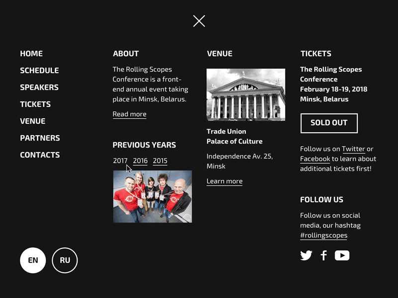 The Rolling Scopes Conference 2018 by Nastia Piven on Dribbble