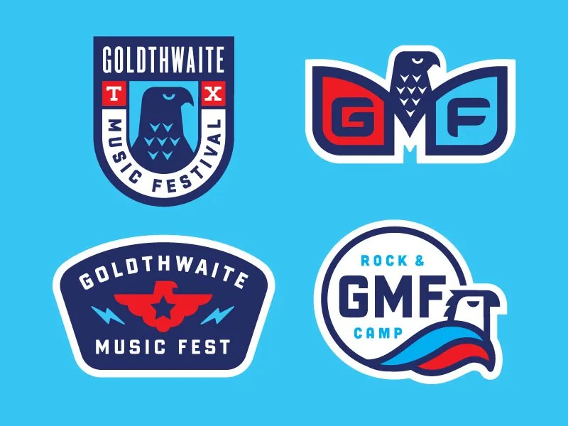 Goldthwaite Music Fest 2016 Patch Designs by Marc Ferrino for 828 on Dribbble
