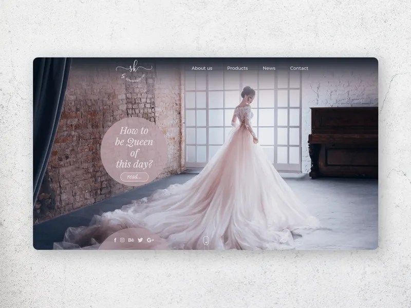 Wedding Dress Design new website by Ana Sokalska on Dribbble