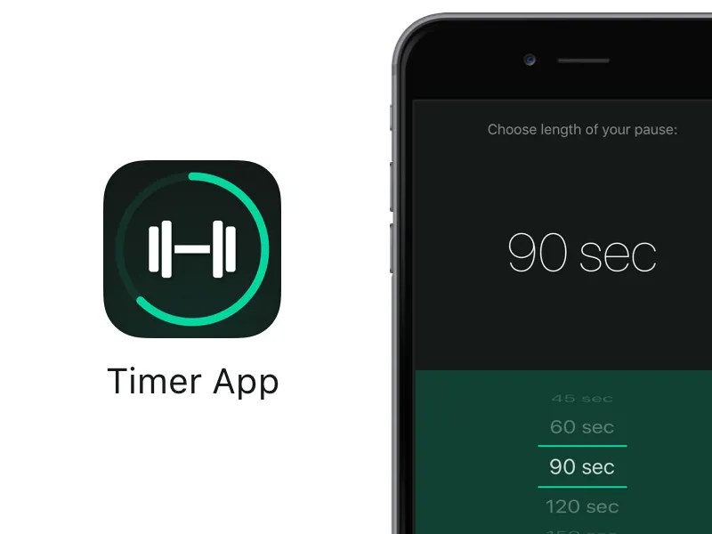 Timer App (iOS App Icon & UI) by Alexander Käßner on Dribbble