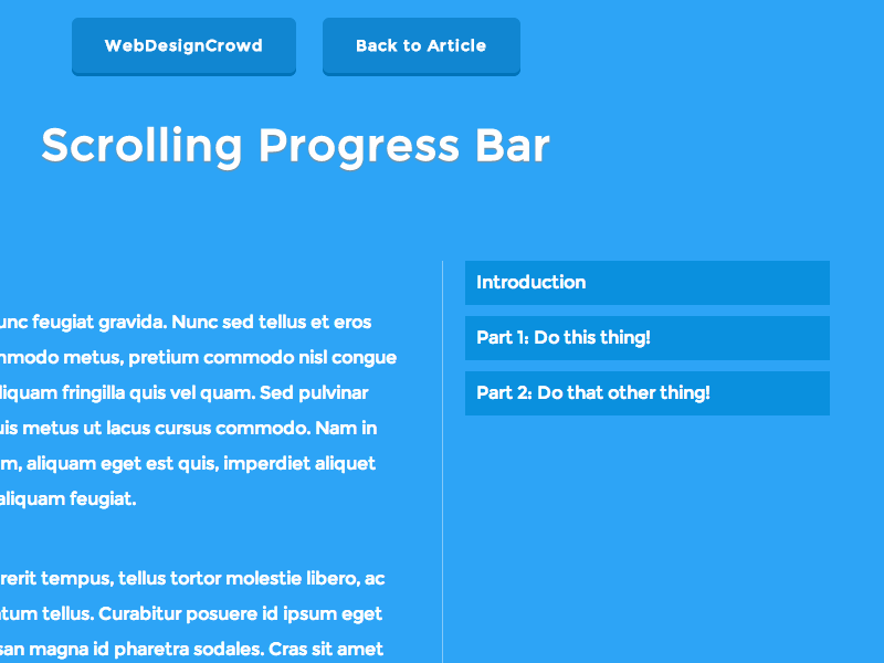 Scrolling Progress Bar by DesignCrowd on Dribbble