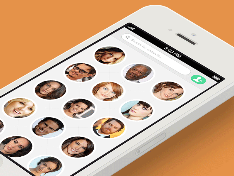 [GIF] Mobile Contacts Concept by Justin Nurse on Dribbble
