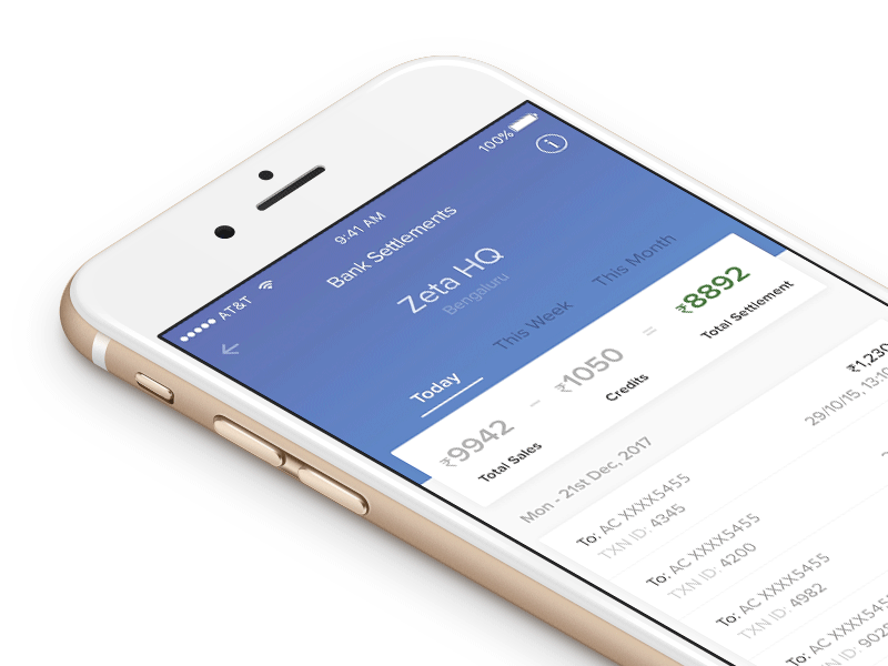 Merchant Settlement Page by Aswin for Zeta Suite on Dribbble