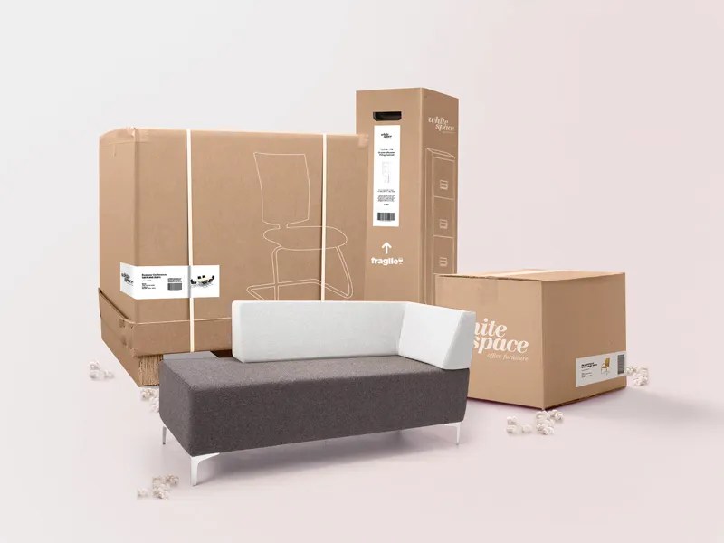 Furniture packaging by Marta Satterthwaite on Dribbble