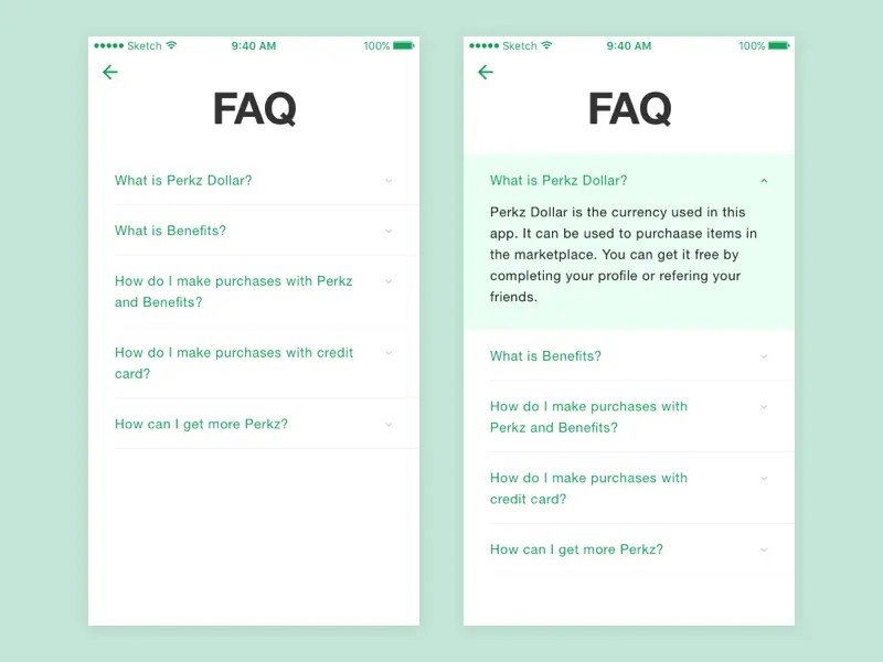 FAQ by Leng SH on Dribbble