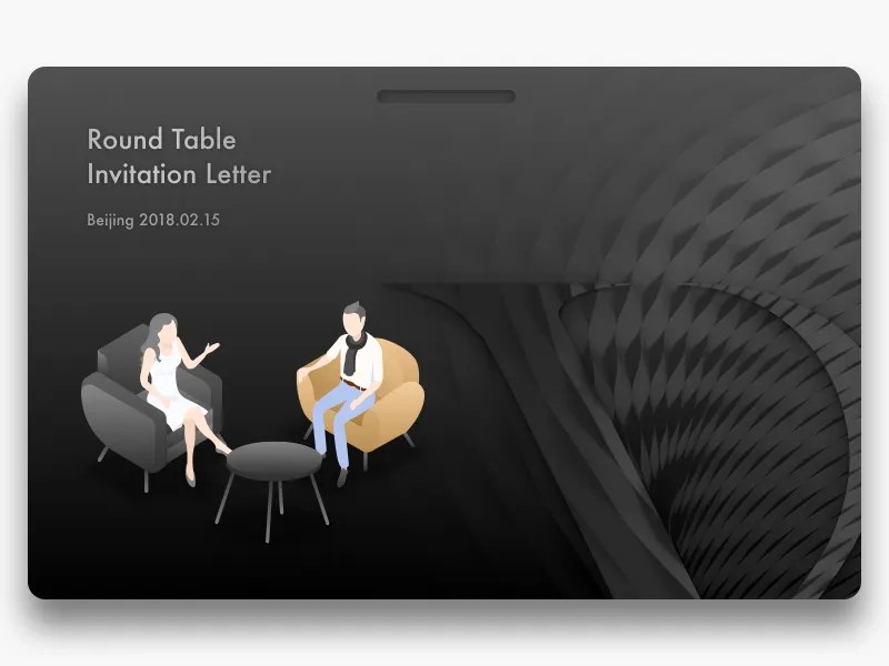 Round Table Invitation Letter by HuBingbing on Dribbble