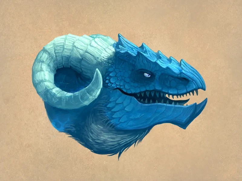 Dragon Blue by Billy Harkins on Dribbble