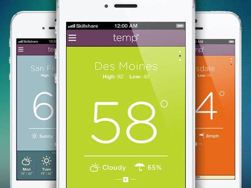 Weather App by Derek Hart on Dribbble
