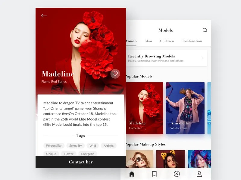Looking For Models App by 澄泓Kevin on Dribbble