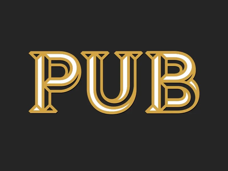 PUB Lettering by Justin Hall on Dribbble