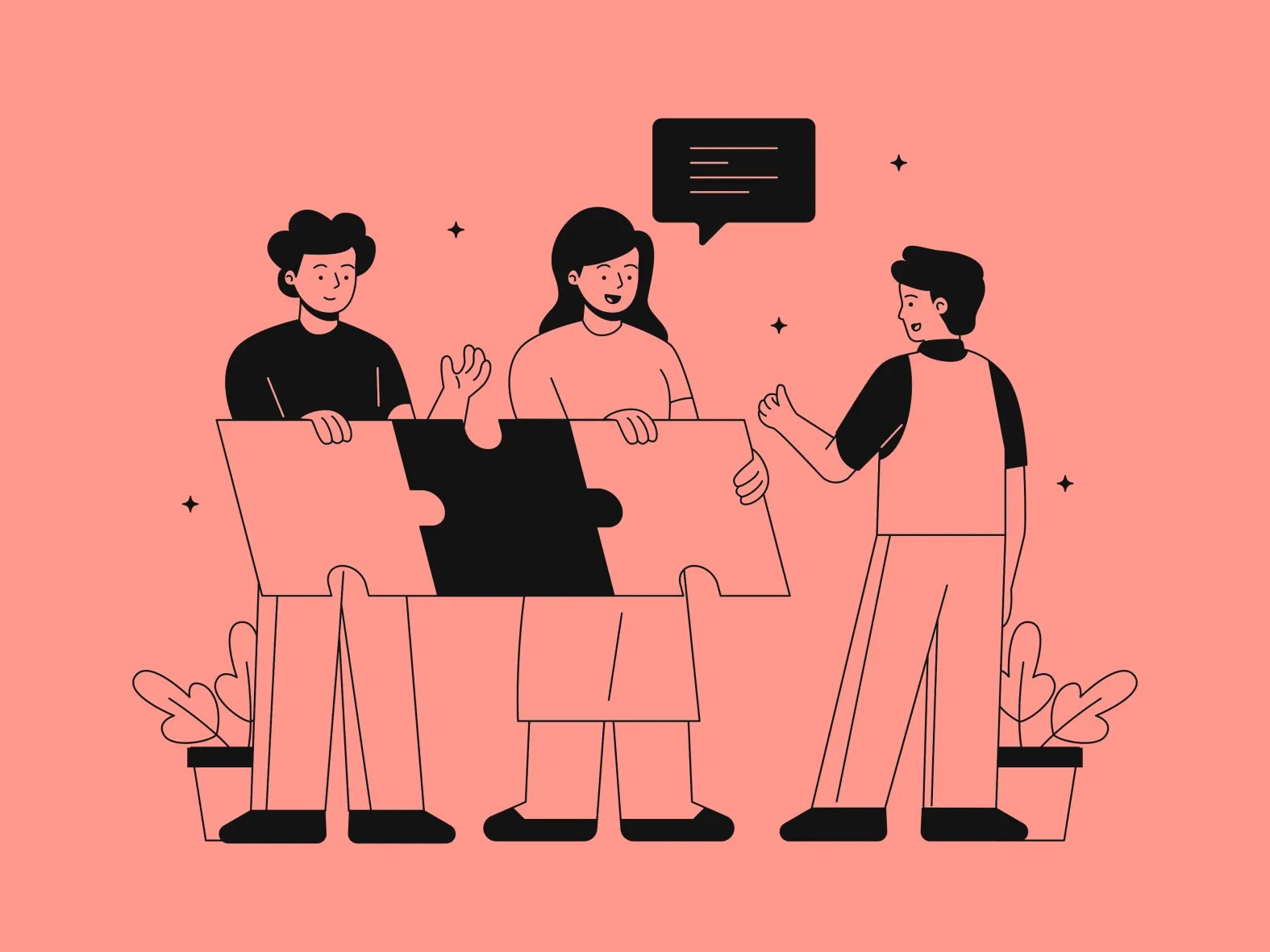 Teams Illustrations 👩‍💻👨‍💻🤝 by kapustin.co 🇺🇦 for kapustin studio 🇺🇦 on