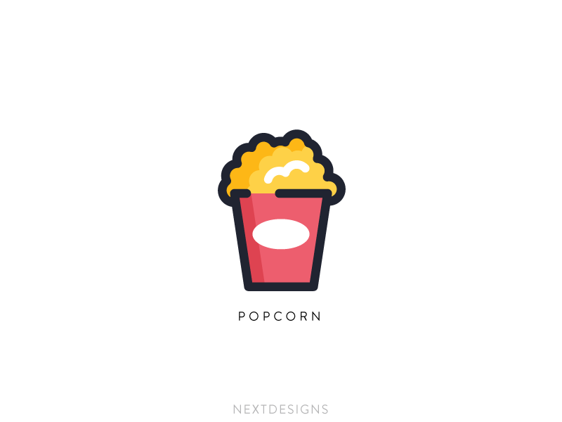 Popcorn icon by Nukul NextDesigns on Dribbble