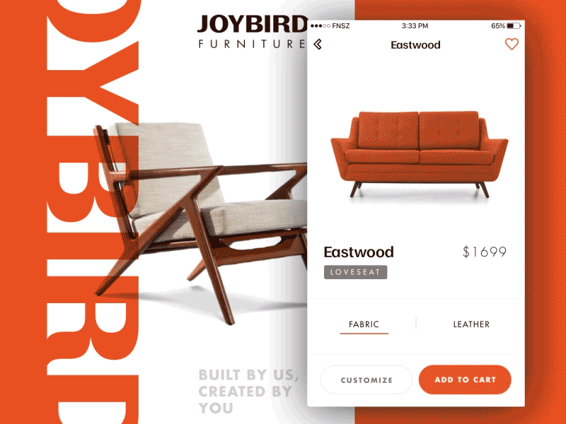 Joybird Furniture Mobile Concept by Phi Hoang on Dribbble