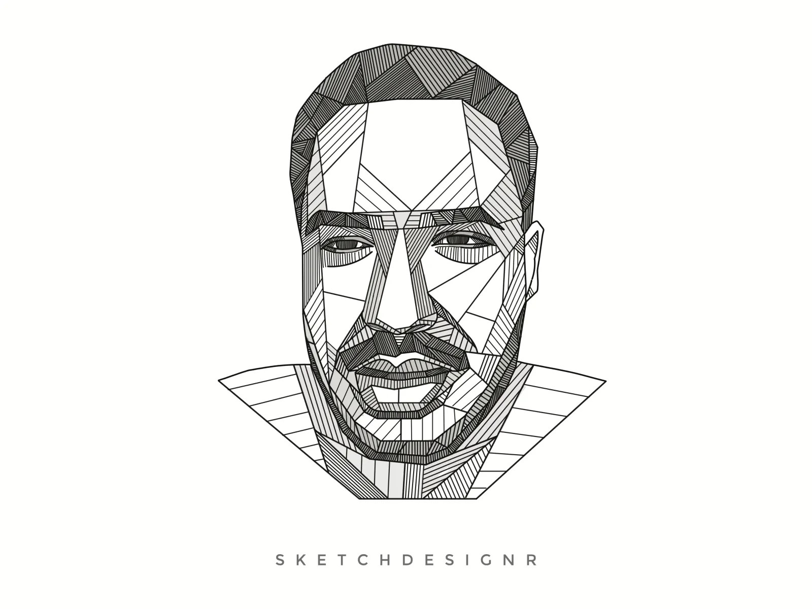 Geometric Vector Portrait Art by Sketchdesignr on Dribbble